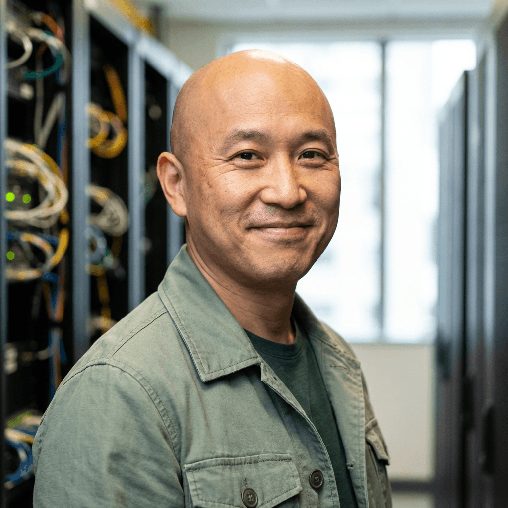 David Chen, a Toronto therapy client, with a thoughtful and approachable look